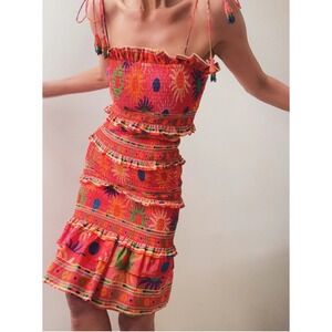 Colorful Floral Smocked Dress